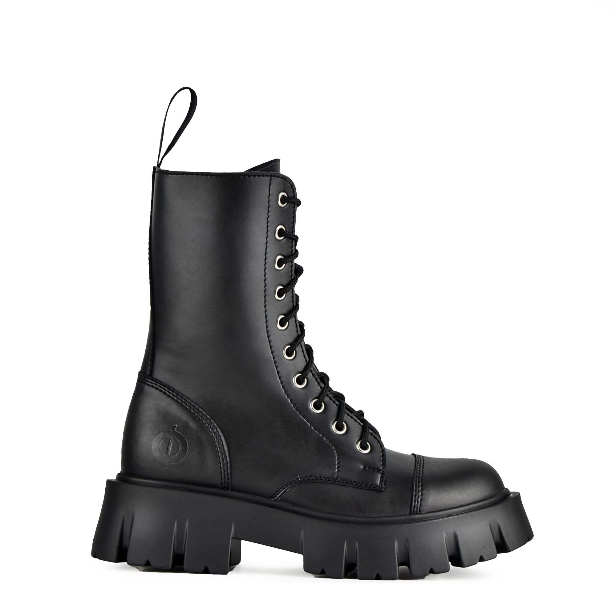 Black stina R gaia　M size Matowe Kalosze Botki Big Star MM274695 Czarne