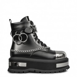 Koi Footwear Borin Hardware Platform Boots Black