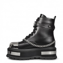 Koi Footwear Borin Hardware Platform Boots Black