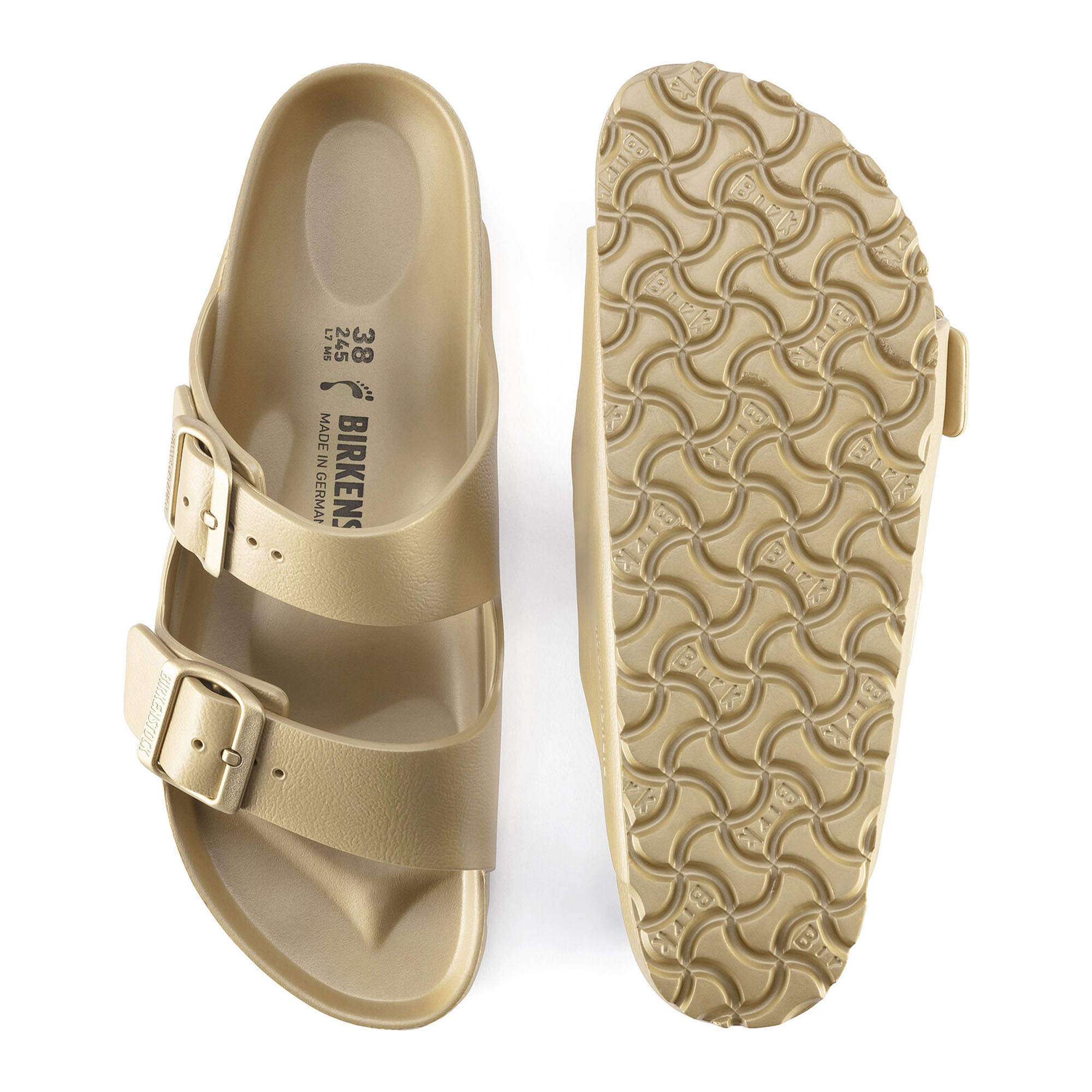 HYSTERIC GLAMOUR×BIRKENSTOCK Gizeh Big Buckle skóra naturalna lakierowana High-Shine