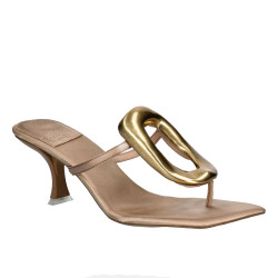 Jeffrey Campbell Linq-Up JC-1131-2-7 Natural Satin Gold
