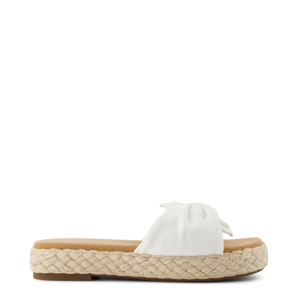TOMS 10021972 ABBY SLIDE WHITE BEACHSIDE WOVEN