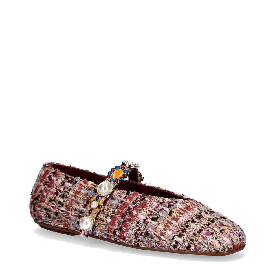 Jeffrey Campbell Amarissa-2 JC-1528-7-5 Wine Beige Pink Plaid