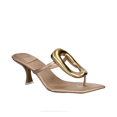 Jeffrey Campbell Linq-Up JC-1131-2-7 Natural Satin Gold