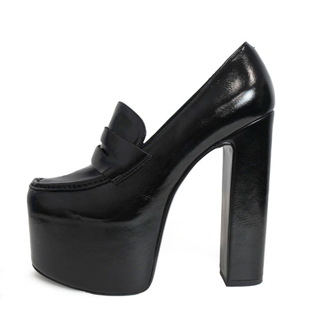 Jeffrey Campbell LONG-LAST U222-01 BLACK CRINKLE PATENT