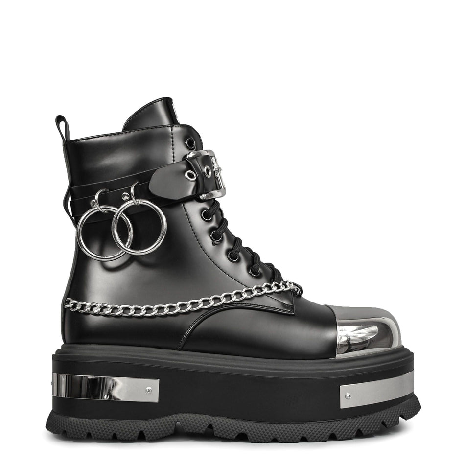 Koi Footwear Borin Hardware Platform Boots Black