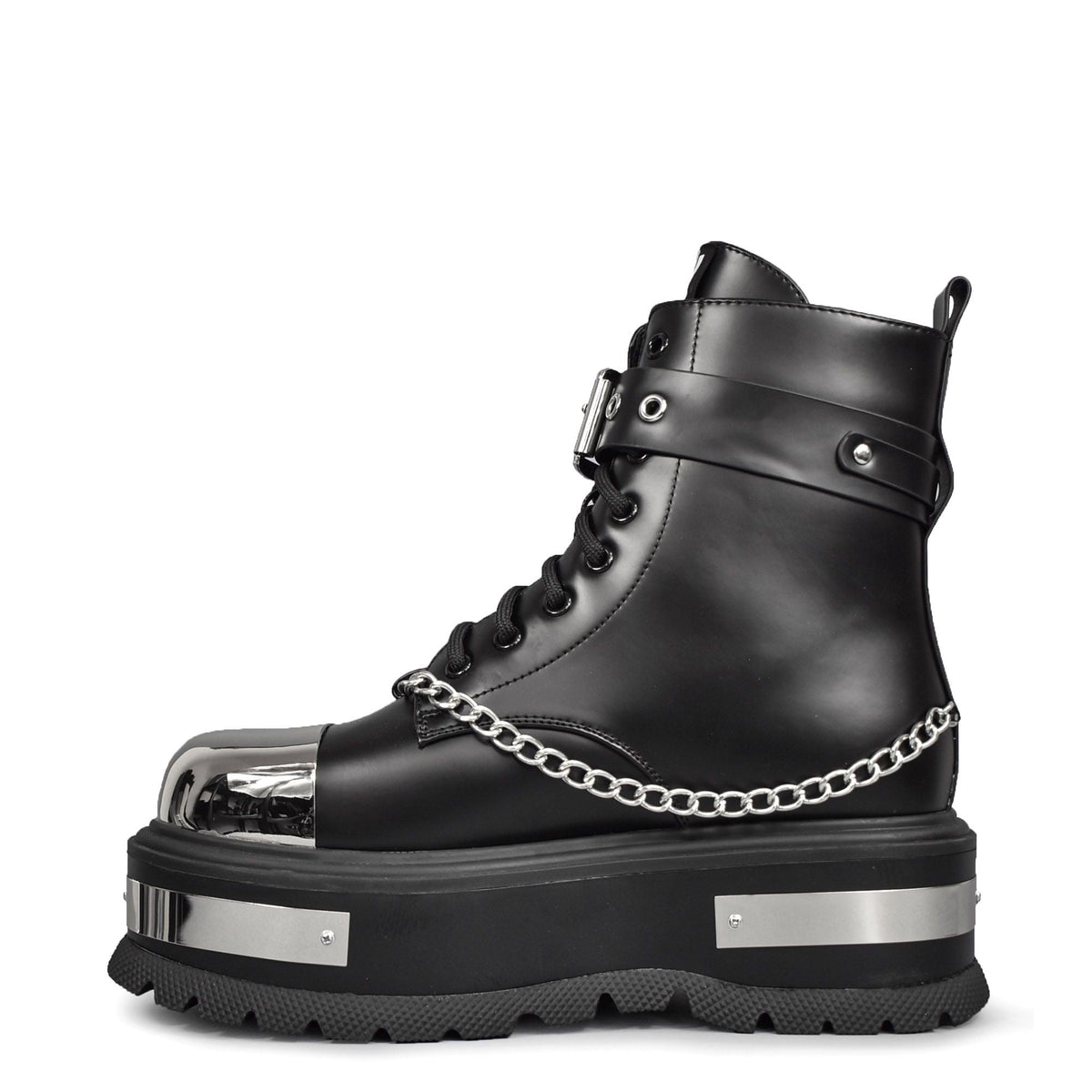 Koi Footwear Borin Hardware Platform Boots Black