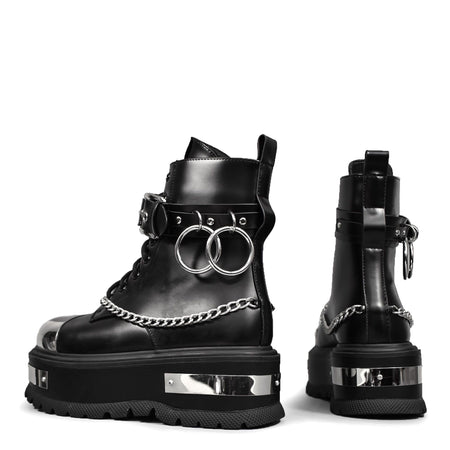Koi Footwear Borin Hardware Platform Boots Black