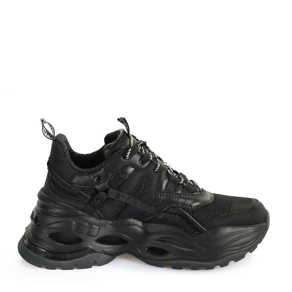 Buffalo 1630747 TRIPLET HOLLOW Vegan Nappa/Mesh Black