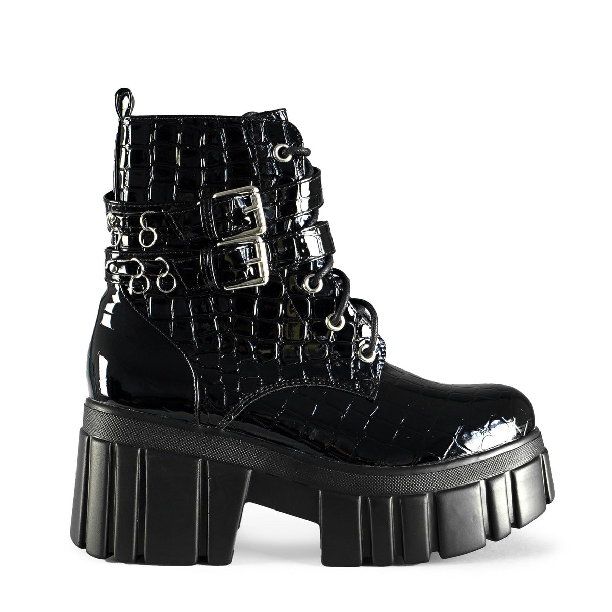 KOI FOOTWEAR AW5 CROCK BLACK PATENT
