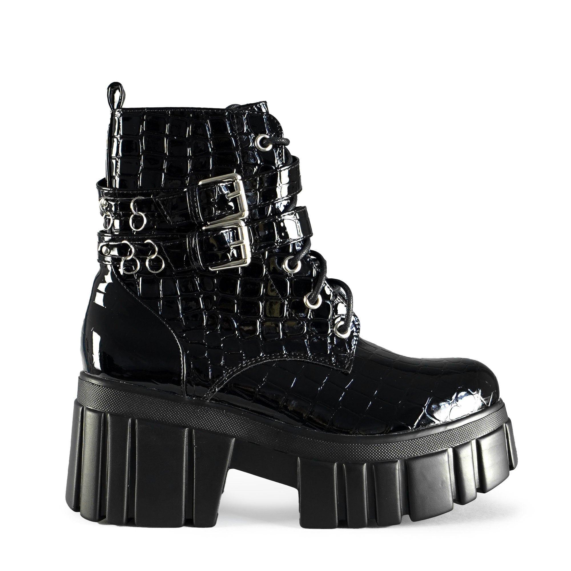 KOI FOOTWEAR AW5 CROCK BLACK PATENT