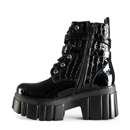 KOI FOOTWEAR AW5 CROCK BLACK PATENT