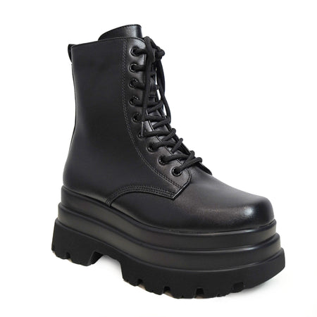 KOI FOOTWEAR DEATHWATCH TRIDENT PLATFORM BLACK